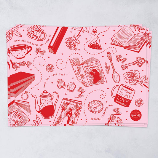 Bookish Blind Date Romance Gift Wrap - 1 Sheet